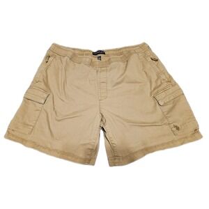 Mens Polo Shorts Size 2XL Tan Khaki Pull On Cargo Chino Outdoors Preppy Golf
